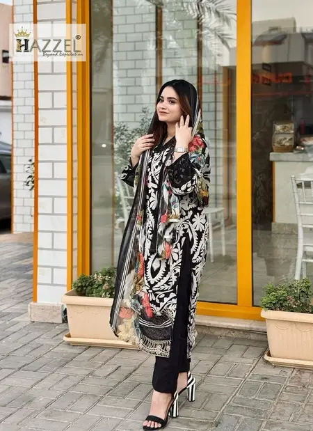 Hazzel 307 Cambric Cotton Pakistani Salwar Kameez Suppliers In India